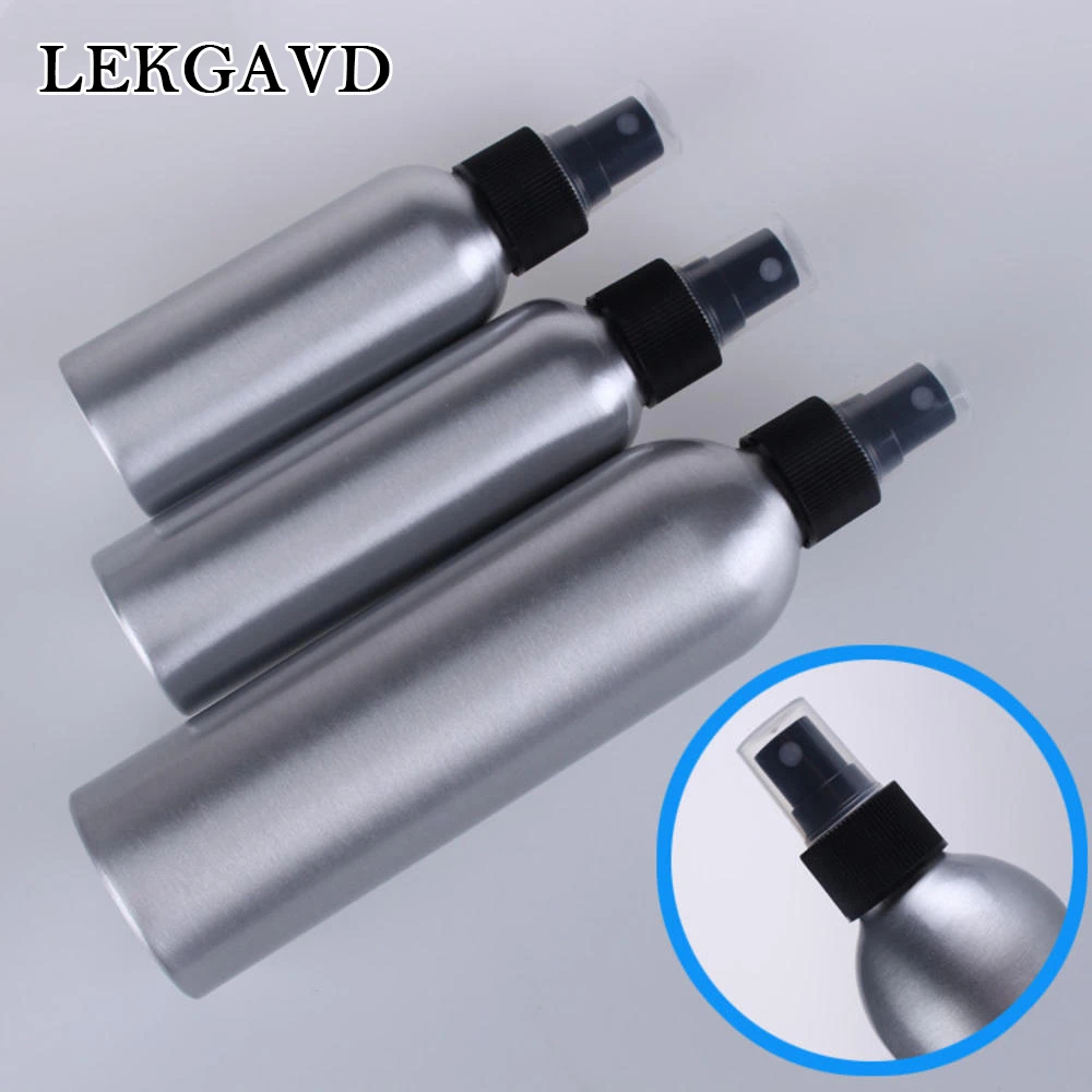 1Pc 30/50/100ml Aluminum Spray Bottle Portable Mini Perfume Bottles Empty Refillable Cosmetic Sprayer Atomizer With Black Cap