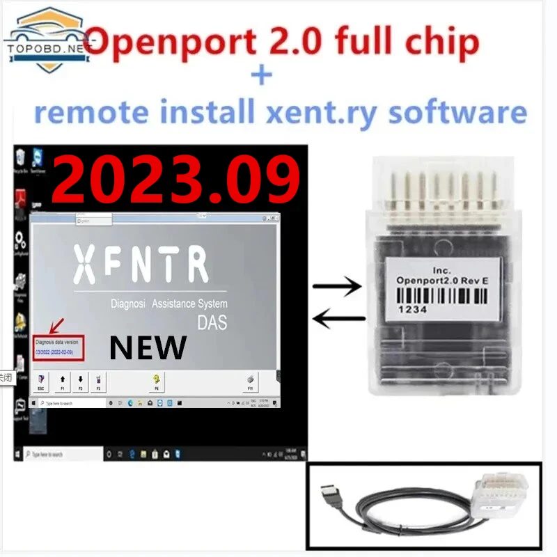2021 Tactrix Openport 2.0 ECU Chip Tuning Tool Open Port USB 2.0 ECU Flash OBD2 OBDII with 2021.06 xentry software remote instal