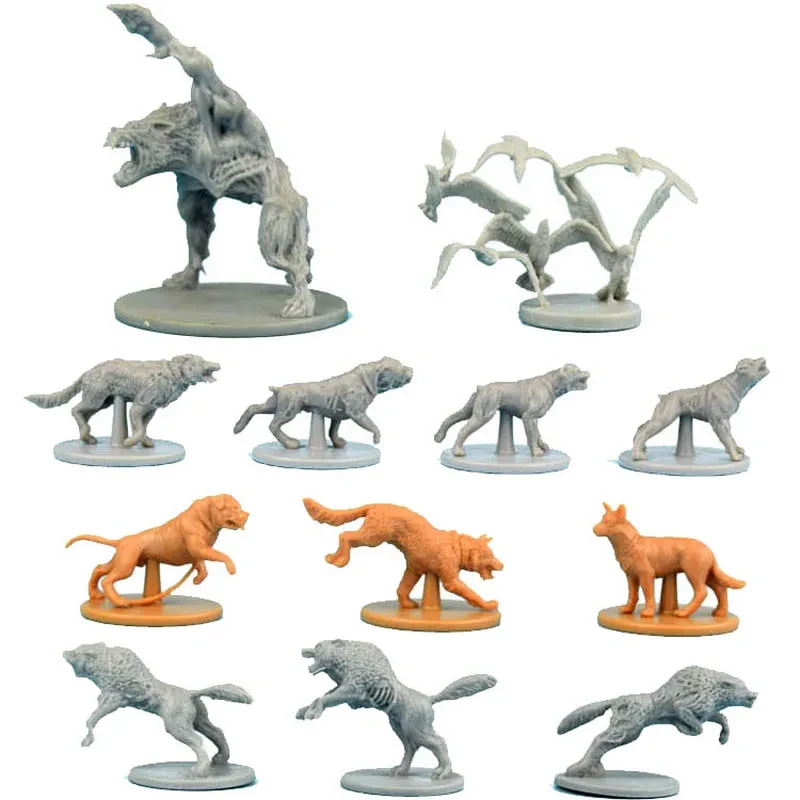 TRPG miniatures board game zombicide Black Plague creatures zombie wolf dogs Swarms of Ratz crow Werewolf monster figures models