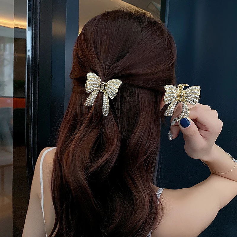 Korea Fashion Metal Hair Claw Gold Butterfly Hair Clips for Women Girl Elegant Crab Vintage Hairpin Hair Accessories Headwear