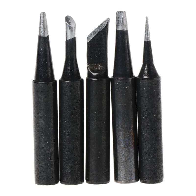 5Pcs Lead-Free Soldering Solder Iron Tips 900M-T For Hakko 936 SAIKE 909D 852 936d