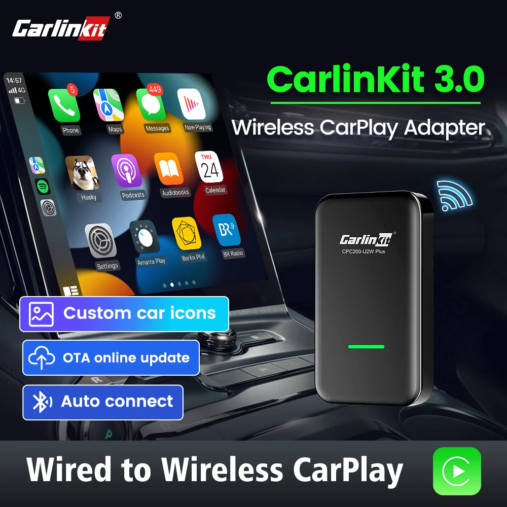 Loadkey & Carlinkit 3.0 CarPlay Wireless Activator for AUDI BENZ-Mercedes Cadillac Chevrolet Citroen Ford Honda Hyundai Jeep Kia