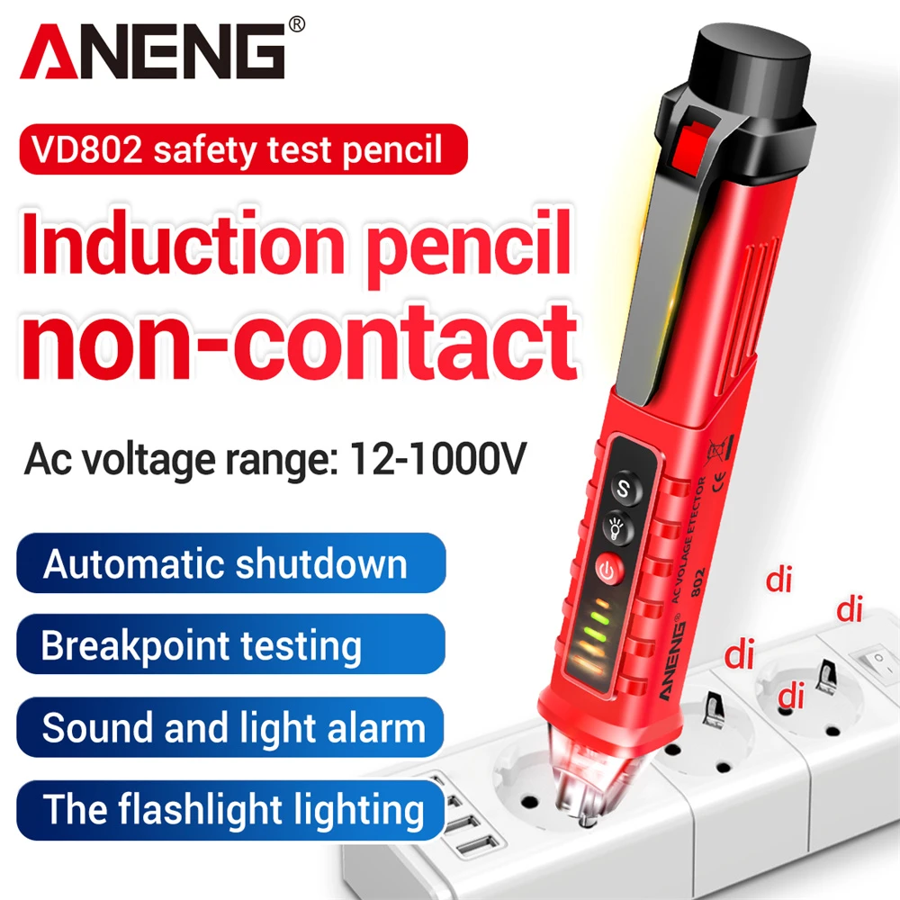 ANENG VD802 Digital 12-1000V AC/DC Voltage Detectors Non-Contact Pen Tester Meter Volt Current Electric Test Pencil 2020 new