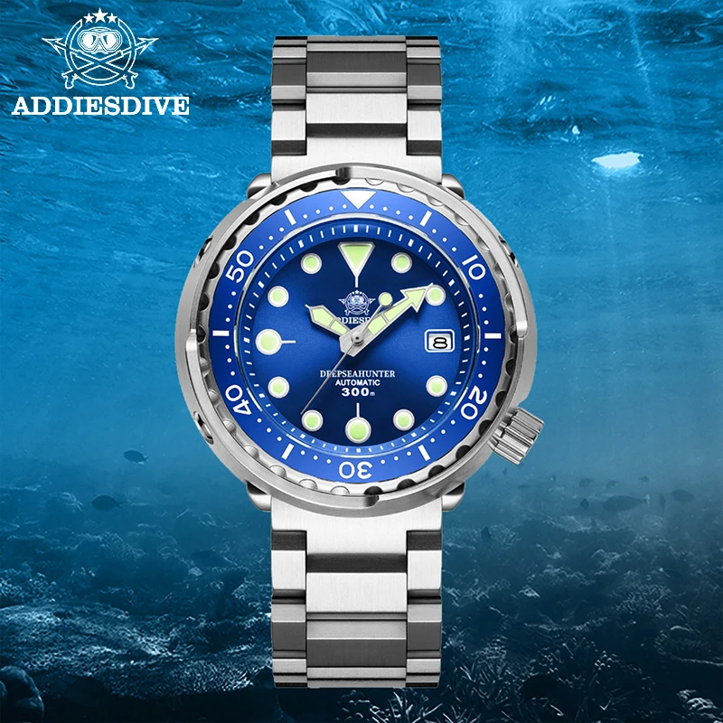 Addies Dive Tuna 300m Diving Watch Automatic Steel Stainless Ceramic bezel NH35 Men's Wristwatch Mechanical Watches Fashion