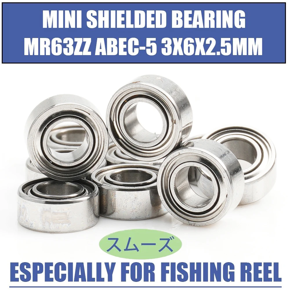 MR63ZZ Bearing ABEC-5 10PCS 3*6*2.5 mm Miniature MR63 ZZ Ball Bearings L630ZZ Good Quality