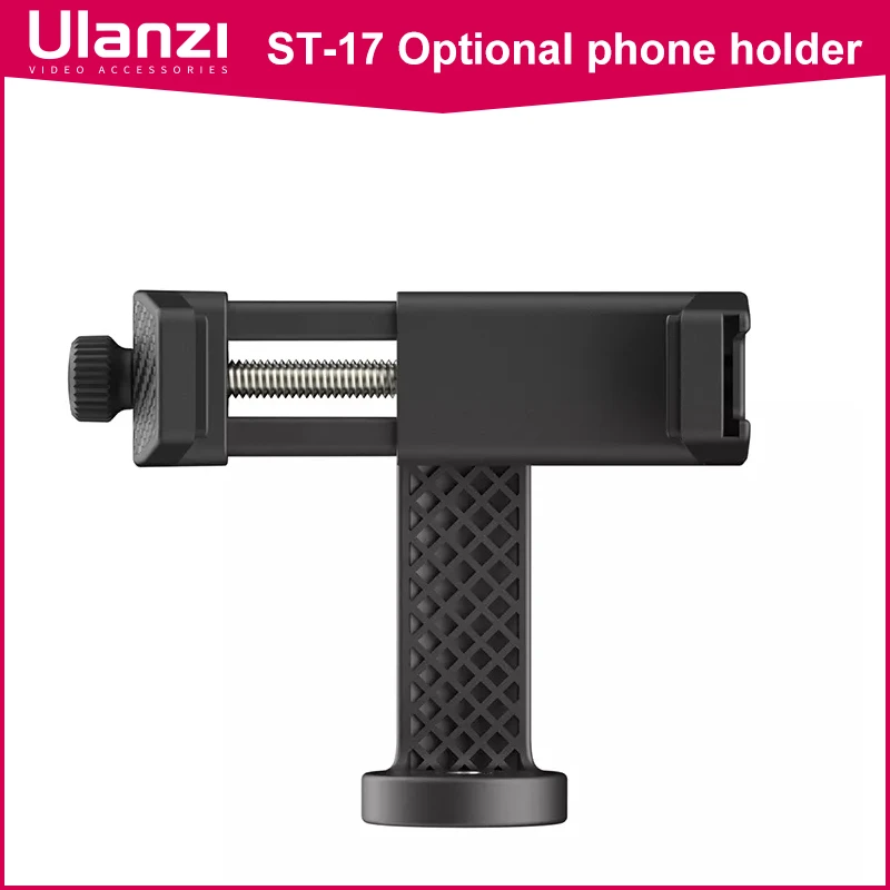 Ulanzi Updated Vertical Shooting Tripod Mount Holder Stand Bracket Clip Mount Cold Shoe Vlog Mount for iPhone Samsung Huawei