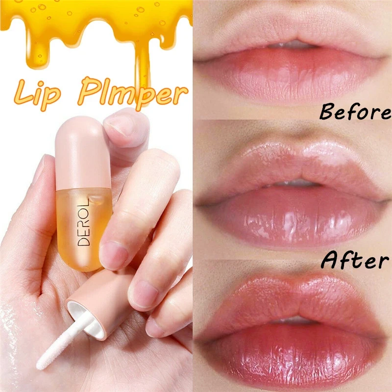 Moisturizing Plumping Lip Gloss Lip Plumper Enhancer Repairing Reduce Lip Fine Lines Mask Lips Care Serum Essence Oil Lip Pump