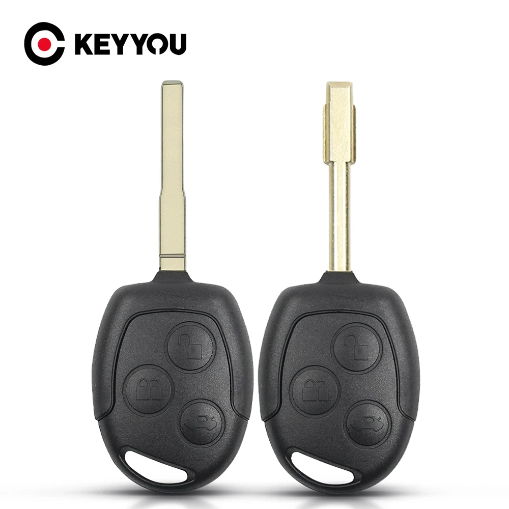 KEYYOU Remote Key Shell 3 Buttons For Ford Mondeo Fusion Focus 2 Fiesta Galaxy C-Max S-Max HU101 Blade Key Fob Case