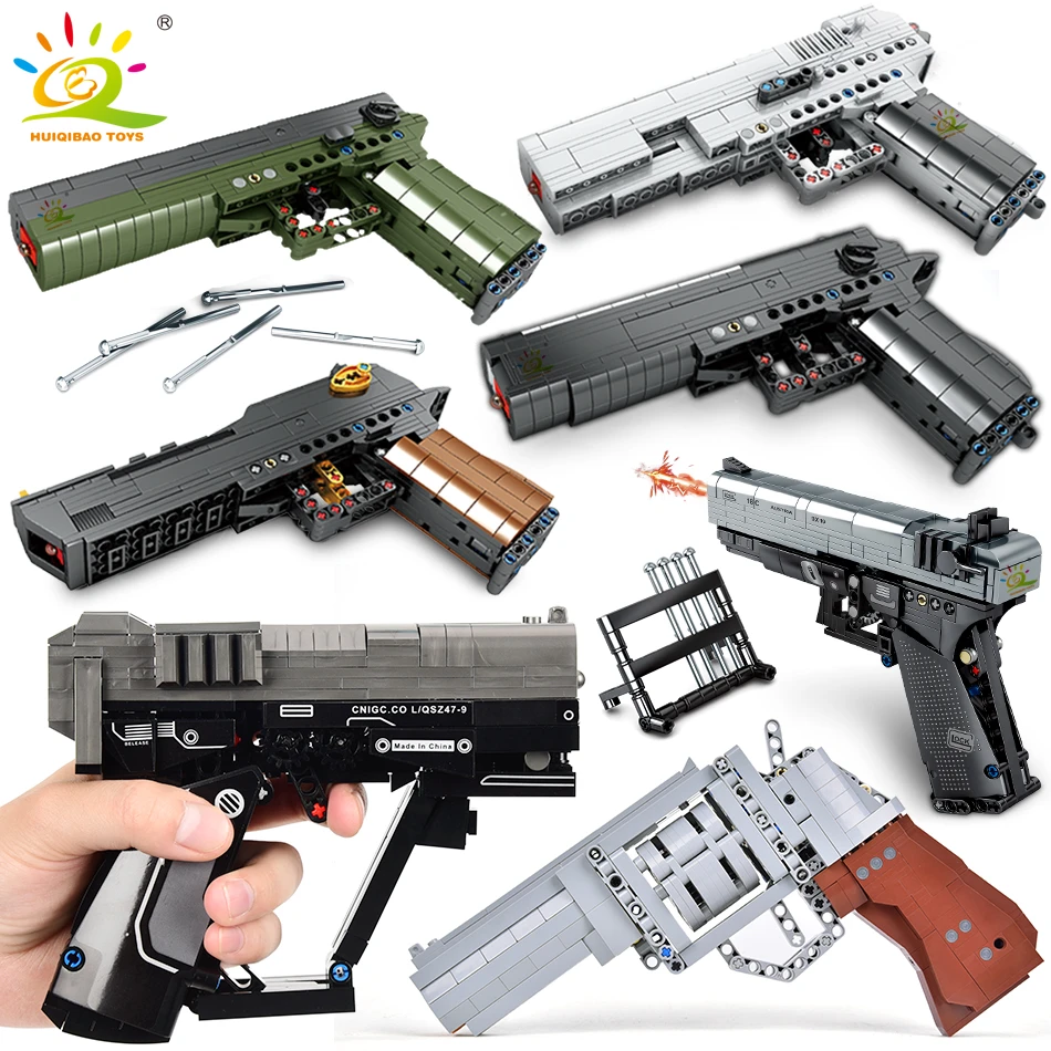 HUIQIBAO 364PCS Technical Wandering Earth Signal Gun Building Blocks Set DIY Shooting Game Bricks City Toys For Children Kids