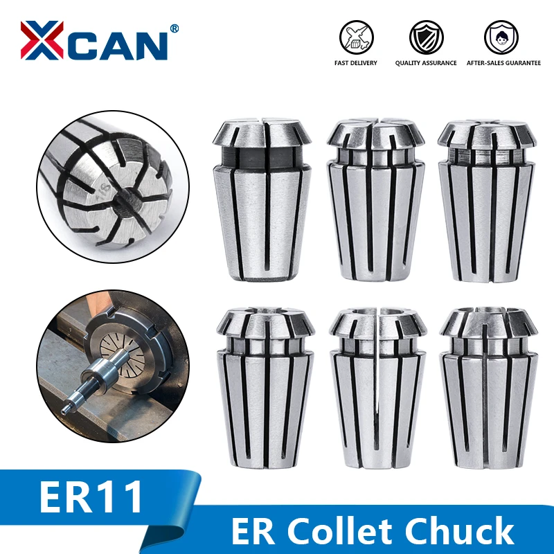 XCAN Spring Collet ER11 Collet Chuck 1-7mm CNC Router Spring Chuck For CNC Engraving Machine & Milling Lathe Tool Holder