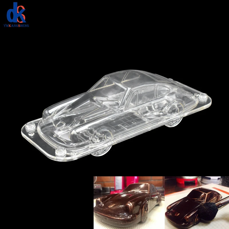 3D Car Shaped Chocolate Mold DIY Handmade Cake Candy Plastic Vehicle Chocolate Making Tool Cake Decorating Molds Baking Mould