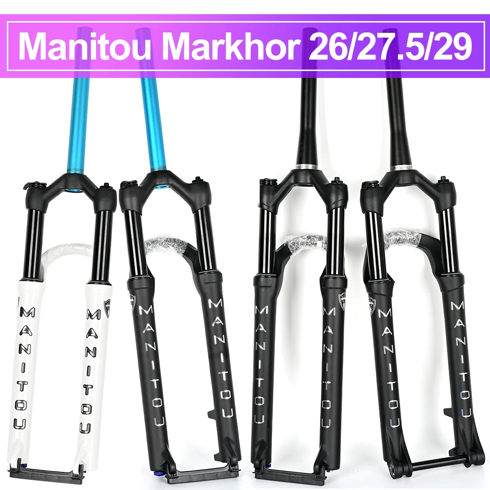 Bicycle Fork Manitou MARKHOR Bike Fork  26 27.5inch 29er Mountain MTB Bicycle Fork suspension Oil and Gas Fork remote lock 1635g