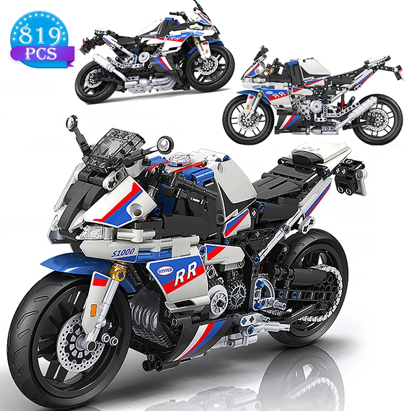 Technical Moc Famous Race Motorcycle Model Building Blocks Education Diy Bricks Set Toys Holiday Brithday Gifts for Children