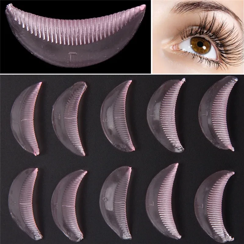 3/5 Pairs Silicone Durable Eyelash Permanent Perm Curler Curling Root Lifting False Fake Eyelash Shield Pad maquillaje Patches