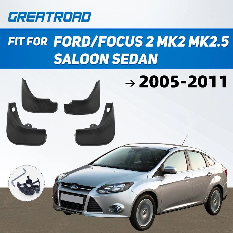 Car Mud Flaps Front Rear Mudguard Splash Guards Fender Mudflaps For Ford/Focus 2 MK2 MK2.5 Saloon Sedan 2005-2011