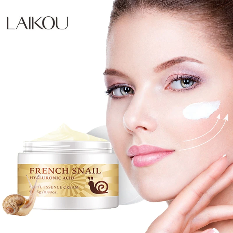 LAIKOU Snail Face Cream Hyaluronic Acid Moisturizer Anti Wrinkle Aging Cream Collagen Nourishing Serum Day Cream for Face