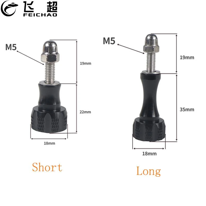 Thumb Knob Mini Short Long Screw M5 Aluminum Alloy w Bolt Nut for GoPro Hero 9 8 7 6 5 4 3+ SJCAM Yi Action Camera Accessories