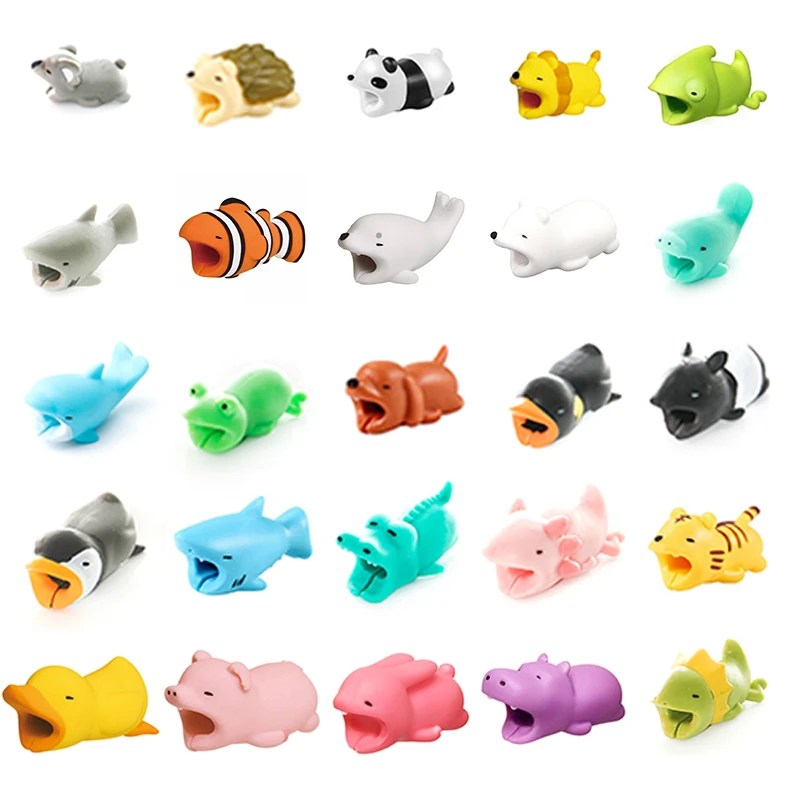 Animal Cable Protector Usb Line Organization Bite Winder USB Cable Protector Charger Organizer Earphone Cable Bite Protectors