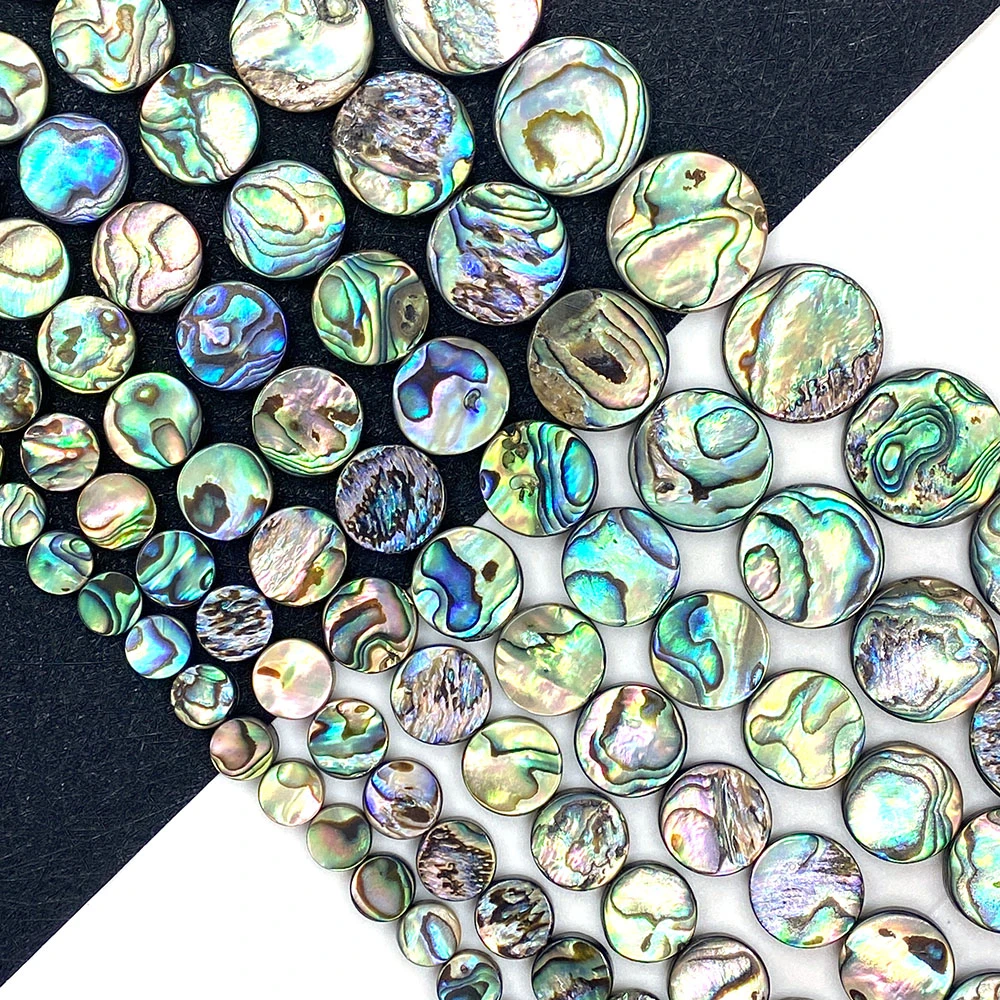 Natural Shell Loose Beads Disc-shaped Abalone Shell Beads, Used for DIY Jewelry Making, Necklace, Bracelet, Earring Accessories