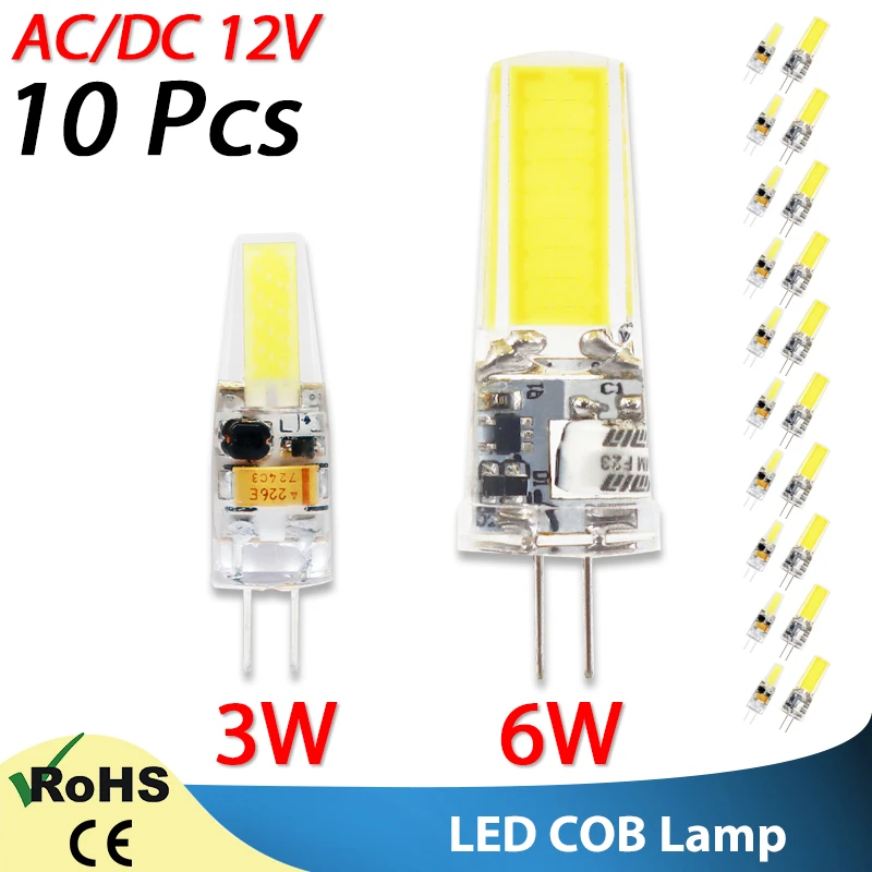 led g9 lamp g4 led bulb 12V 220V Dimmable bulb 2835 SMD 3W 6W 9w g4 g9 led COB LED Lighting replace Halogen Spotlight Chandelier