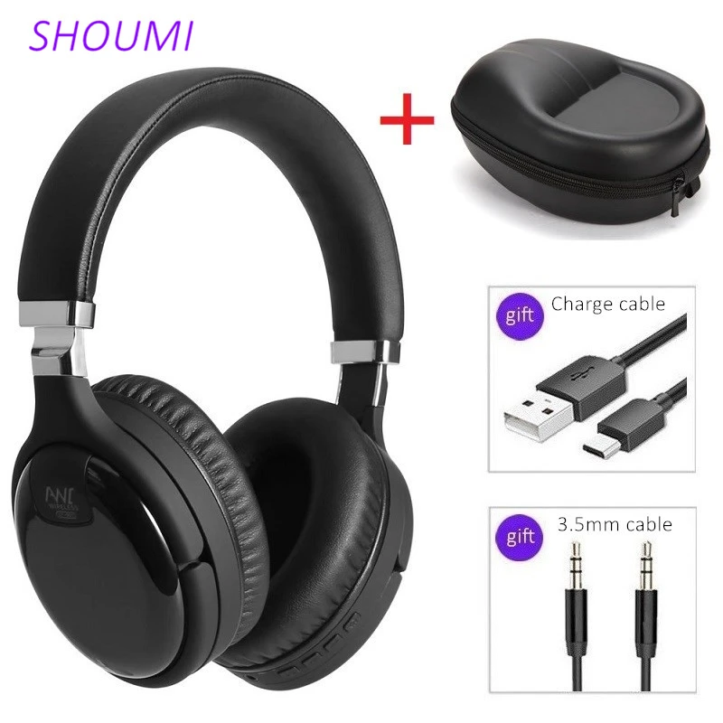 Active Noise Cancelling Headsets Bluetooth Stereo Helmet ANC Wireless Headphone with Mic Earphone Bag Bass Hifi Earpiece LY-903