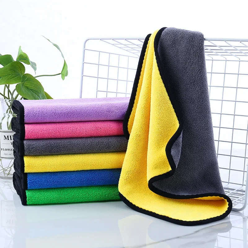 500GSM Super Absorption Car Wash Microfiber Towel Home Appliances Glass Cleaning Washing Clothes With High Density Coral Velvet