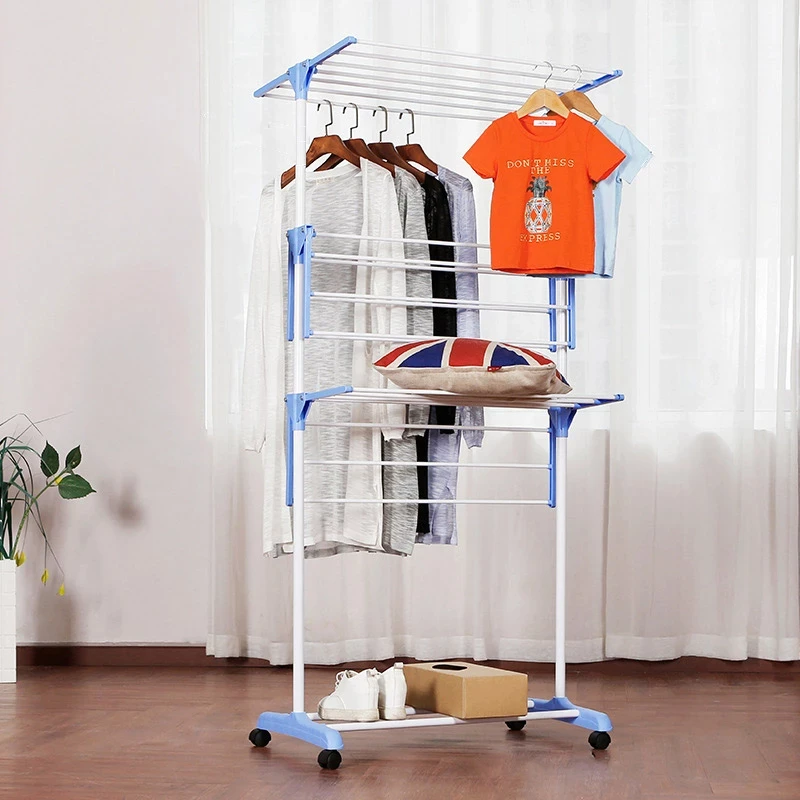 COSTWAY Clothes Hanger Coat Rack Floor Hanger Storage Wardrobe Clothing Drying Racks porte manteau kledingrek perchero de pie