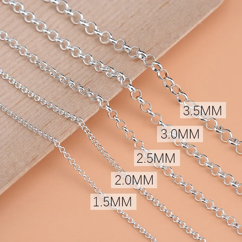 925 sterling silver semi-finished DIY chain chain bracelet bracelet anklet special pearl chain hand-beaded material accessories