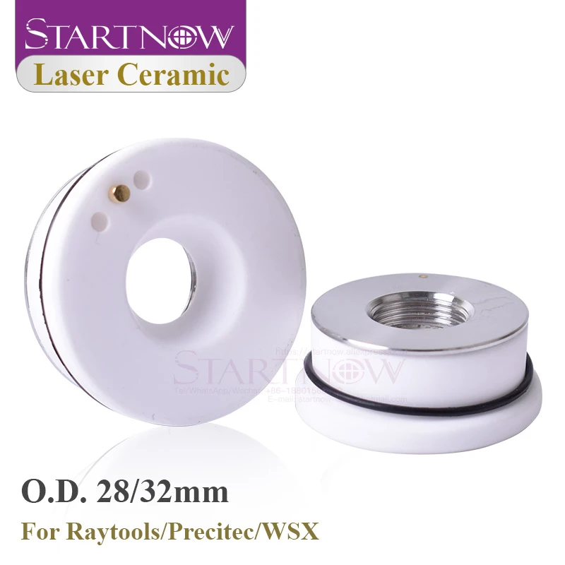 Startnow Fiber Laser Ceramic KT B2 CON 28/32mm For Precitec Raytools WSX Laser Cutting Engrave Machine Head Nozzle Holder Parts