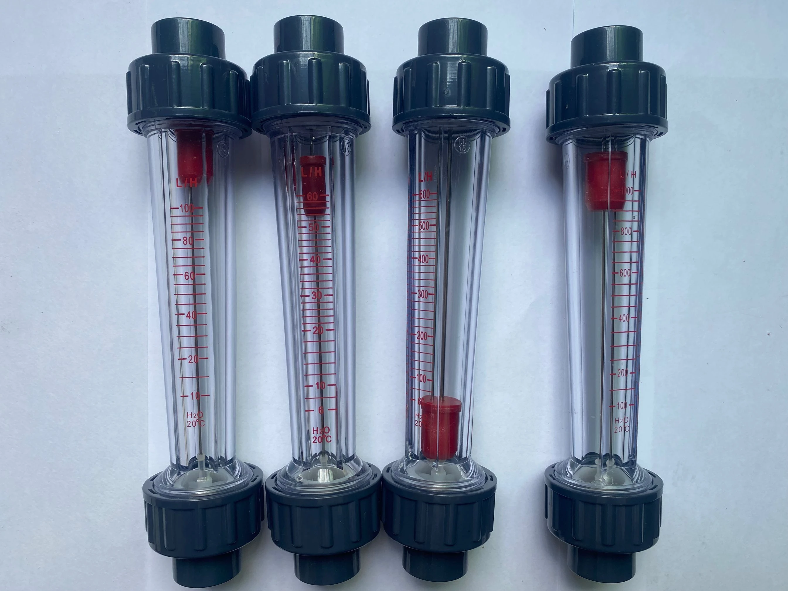 BSPP / G connector LZS-15 Plastic Tube Liquid Water Rotameter Flow Measuring Instruments DN15 Water Testing Meter Tube 202mm