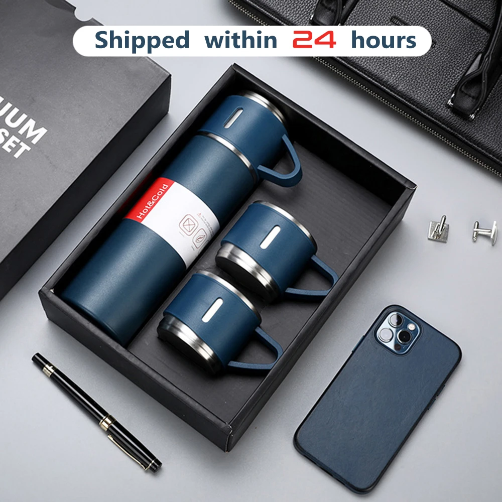 500Ml Bullet Double-Layer Stainless Steel Vacuum Thermos Coffee Tumbler Travel Mug Business Trip Water Bottle Tea Infuser Bottle