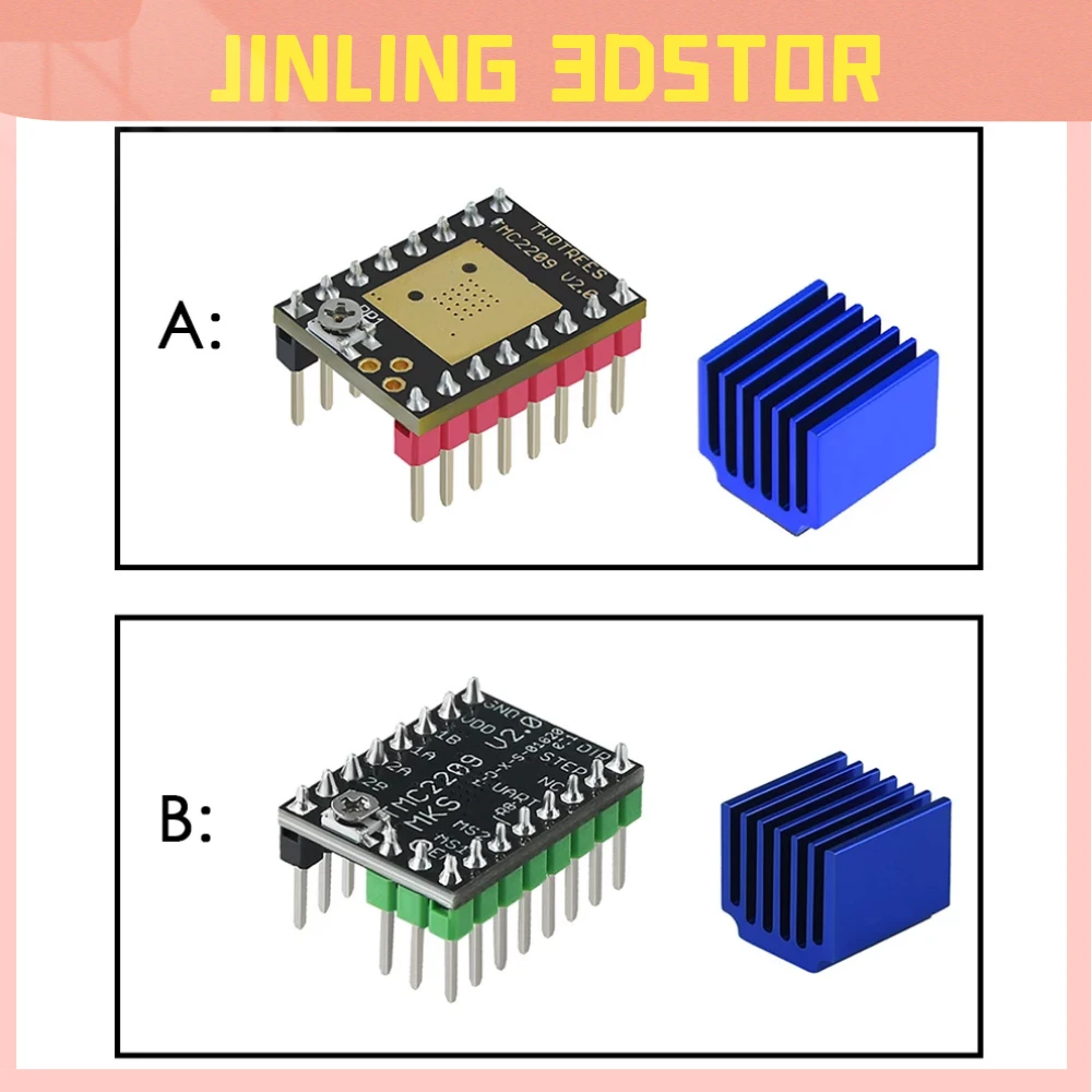 MKS TMC2209 V2.0 TMC2208 Stepper Motor Driver StepStick 2.5A UART ultra silent For Gen_L Robin Nano SKR V1.3 mini E3 for Ender 3