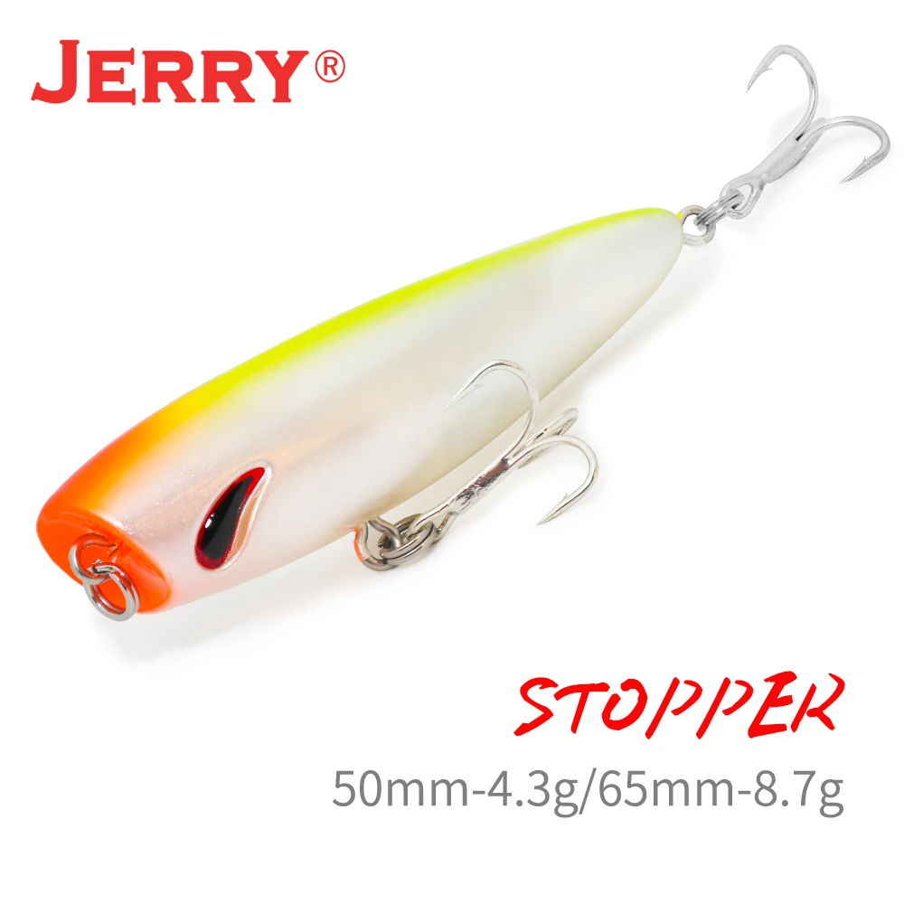 Jerry Stopper Topwater Popper Micro Fishing Lures Freshwater Trout Bass Artificial Baits 5cm4.3g Floating Plastic UV Baits