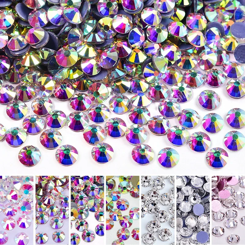 Glitter Rhinestone стразы Non Hotfix Rhinestones Many Sizes Crystal Rhinestones Best Diamond For Nail Art Decorations B2012