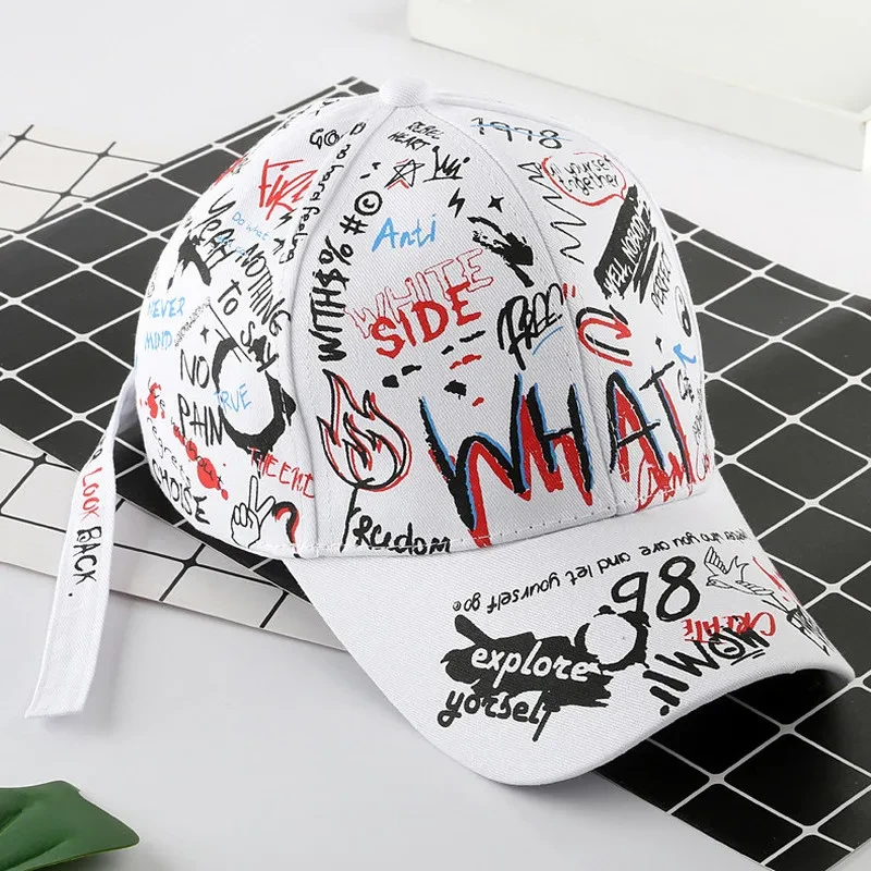 Letter Baseball Cap Graffiti Sun Hip Hop Cap Visor Spring Hat Men Adjustable Snapback Cotton Cap For Women Men Hats