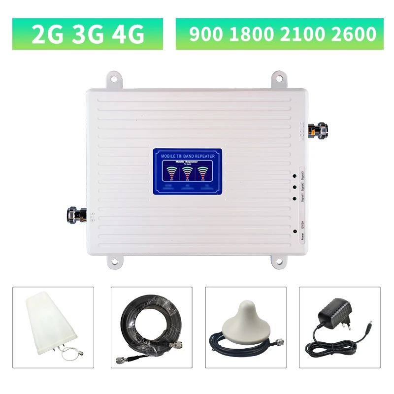 GSM Repeater 2G 3G 4G  900 1800 2100 2600 LTE Cellular Signal Amplifier 4G Cellular Amplifie Mobile DCS Signal Booster Repeater