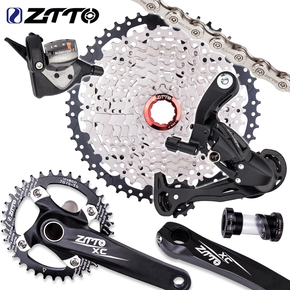 ZTTO 10 Speed Bicycle MTB Cassette Shifter Rear Derailleur Mountain Bike 1X10 Groupset single crankset system Chain Group set