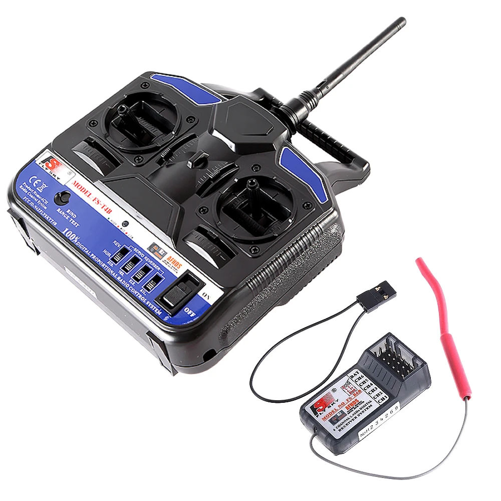 Flysky 2.4G 4CH Radio Model RC Transmitter & Receiver Remote Control Toy RC Spare Parts Accessories
