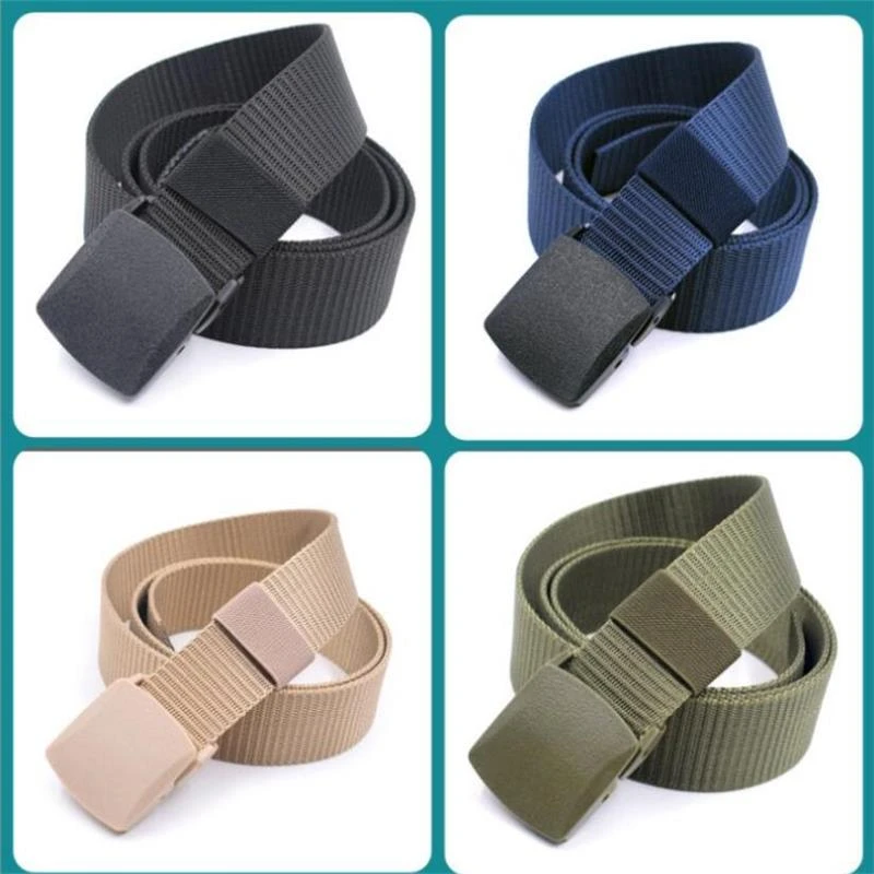 Hot sale Men /women belt High Quality Automatic Buckle Nylon Belt OutdoorTravel Tactical Waist Belt Unisex add long Belts 140cm