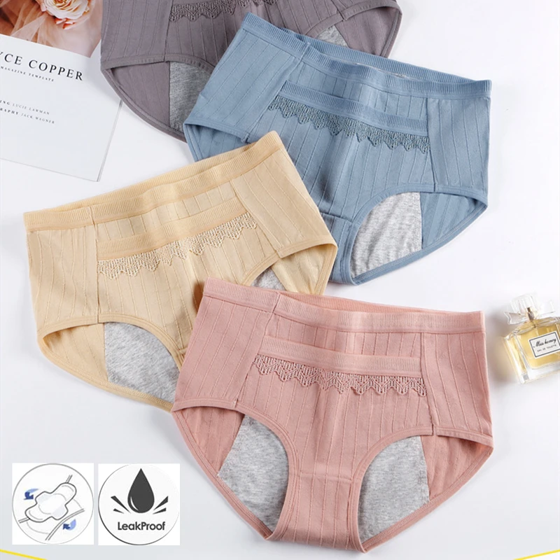 Panties for Menstruation Cotton Menstrual Panties Plus Size Culottes Menstruelles Femme Culottes Menstruelles Leak-proof Pants