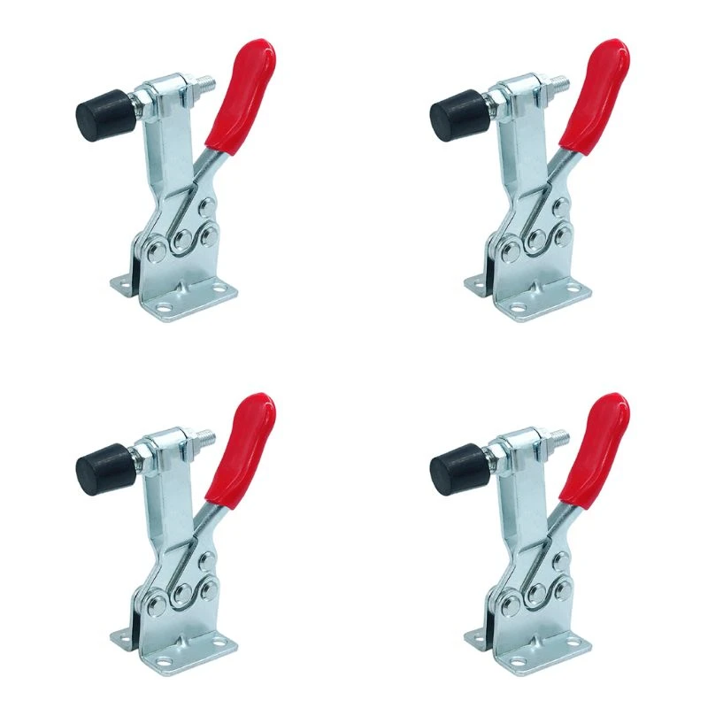 4pcs Holding Capacity 220lbs(100Kg) Quick Release Vertical Type GH-201b Horizontal Toggle Clamp Hand Tool Set