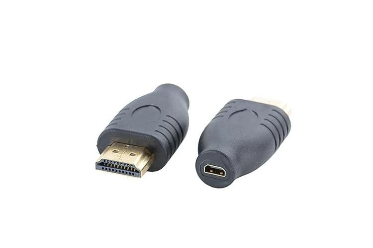 Professional HDMI-compatible  converter Black Standard HDMI Male Type A to Micro HDMI Type D Female Socket Adapter Mayitr