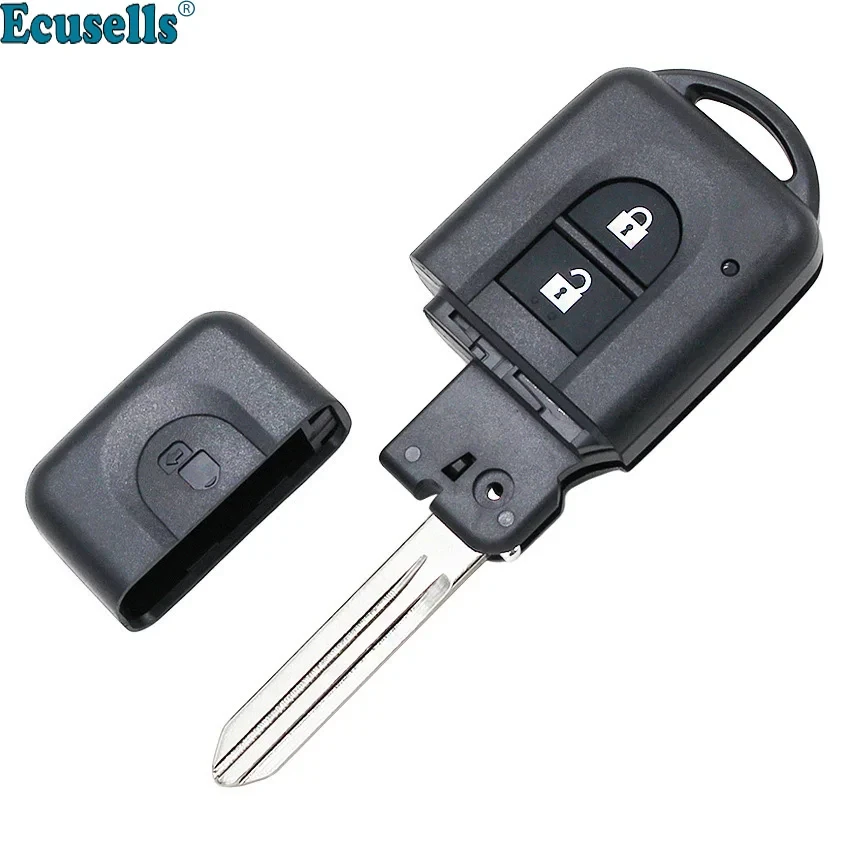 Replacement Remote key Shell Case Fob 2 Button for Nissan Micra X-trail Qashqai Juke Duke Pathfinder Note with uncut key blade