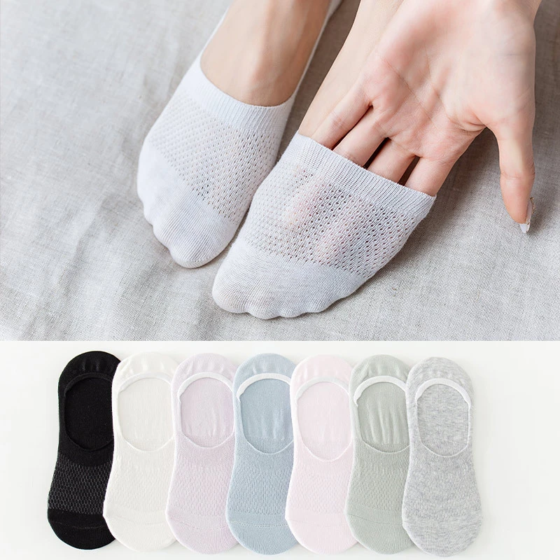 10 pieces = 5 Pairs/lot Invisible Candy Cotton Breathable Socks Women Summer Girls Casual Short Ankle Boat Low Cut Lady Sox