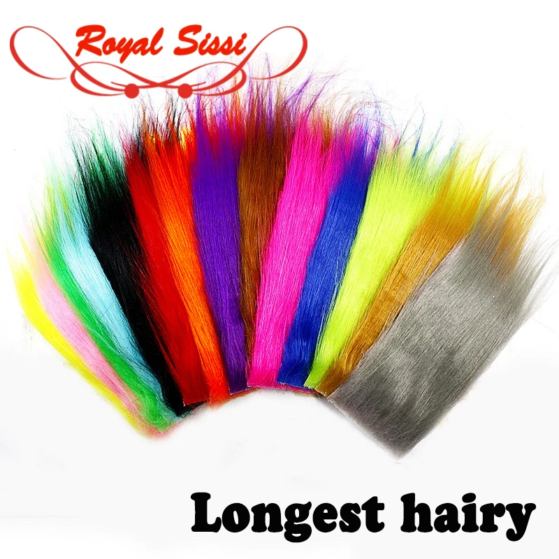 8 optional colors long hairy artificial craft fur 4-5inches longest synthetic fly tying fluffy fibers for saltwater fly patterns