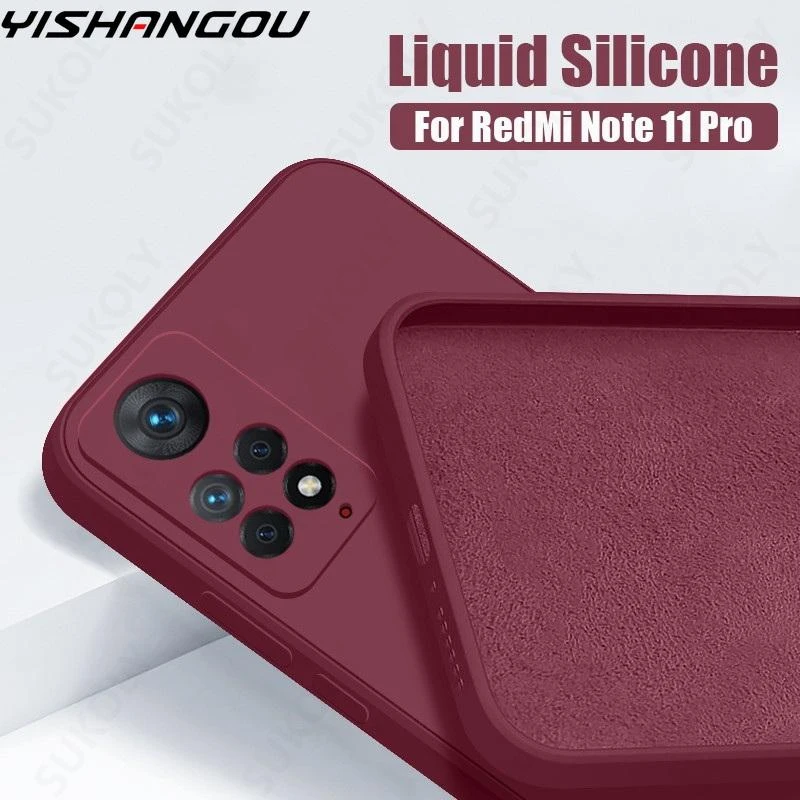Liquid Silicone Soft Cover For Redmi Note 10 Pro 8T 9T K40 Pro 9A Xiaomi POCO X3 Pro NFC M3 F3 Mi 11 10T Redmi Note 9 Pro Case