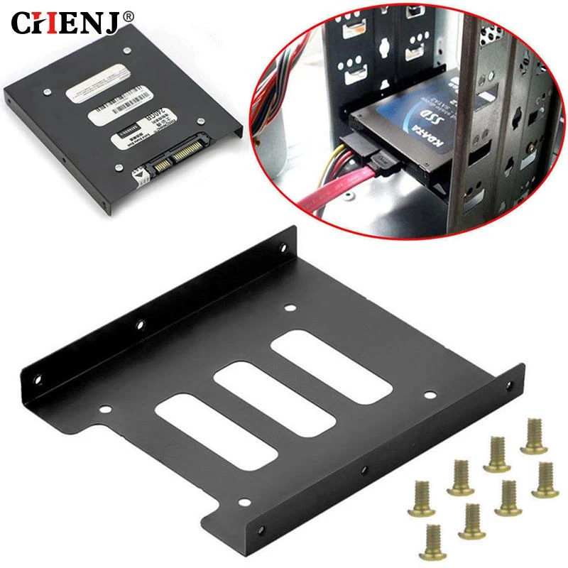 Useful 2.5 Inch SSD HDD To 3.5 Inch Metal Mounting Adapter Bracket Dock Screw Hard Drive Holder For PC Hard Drive Enclosure