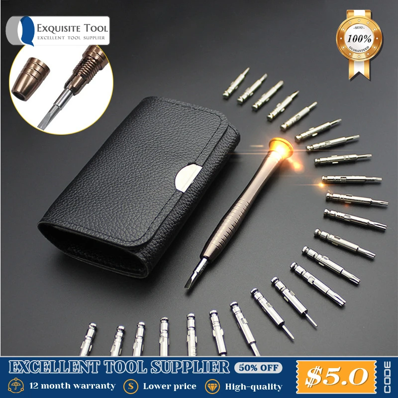 25pcs Pocket Mini Precision Screwdriver Bit Set Laptop IPhone Mobile Phone Multi Repair Dismantle Tool Torx Screw Driver