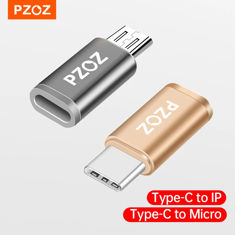 PZOZ Type C Adapter to Micro USB for Samsung Cable Converter Charging Data for iPhone X 8 7 6 xiaomi redmi 4x 5 plus Type-c OTG