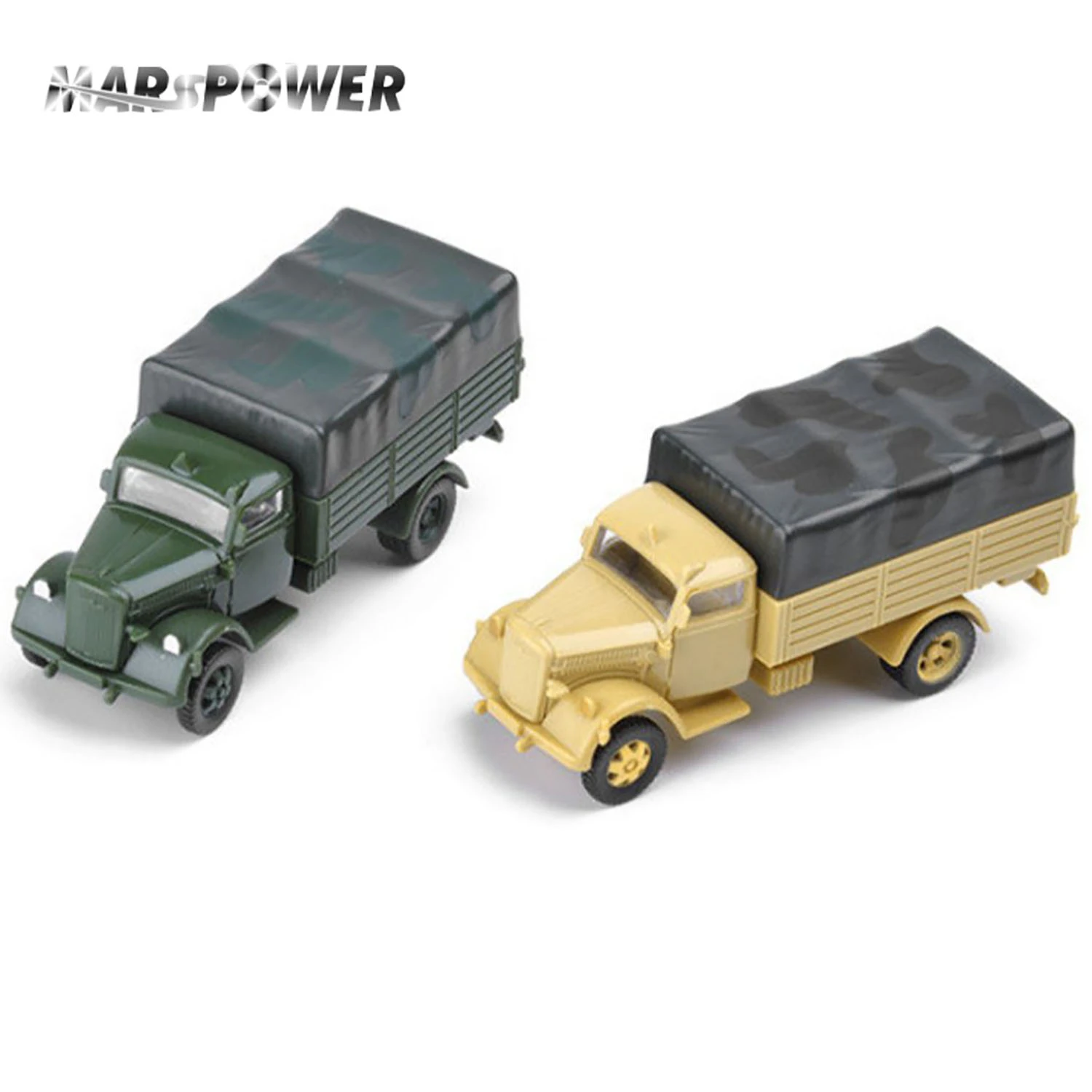 1:72 M35 Military Truck 4D Wheeled Armored Vehicle Rubber-free Assembly Model Military Toy Car Gifts for Kids Boy